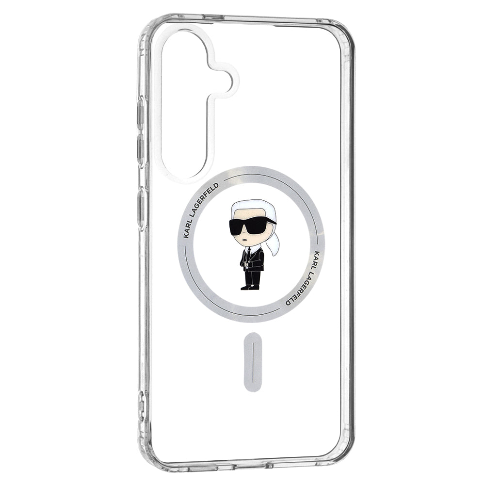 Futrola MagSafe za Samsung Galaxy S24+ S926, Karl Lagerfeld, IML Ikonik Karl, Prozirna