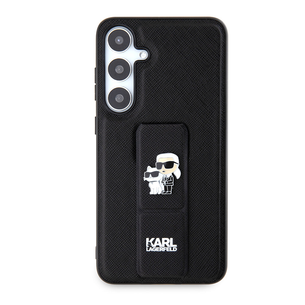 MagSafe futrola za Samsung Galaxy S24+ S926, Karl Lagerfeld, Saffiano Gripstand Karl & Choupette, Crna