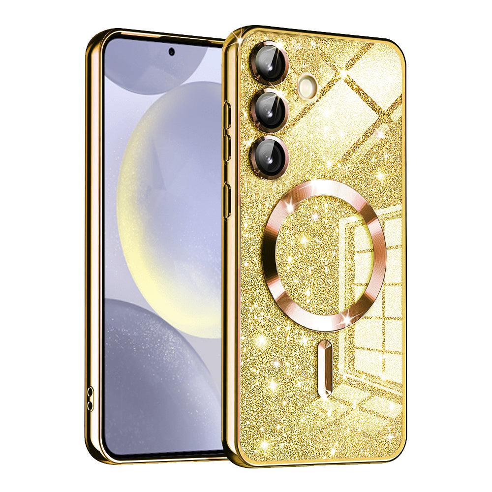 MagSafe futrola za Samsung Galaxy S24+ S926, Techsuit, Luxury Glitter, Zlatna