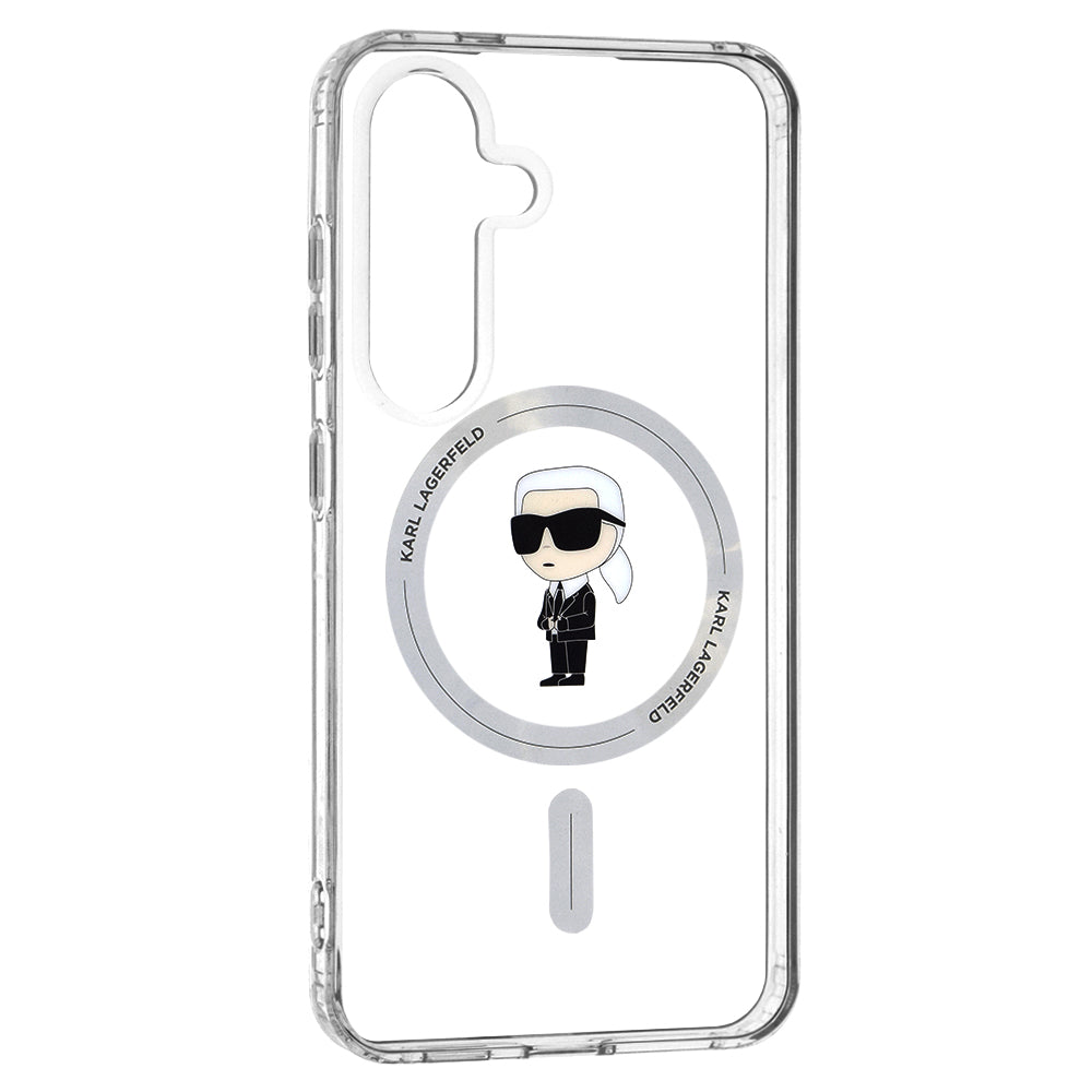 Futrola MagSafe za Samsung Galaxy S24 S921, Karl Lagerfeld, IML Ikonik Karl, Prozirna