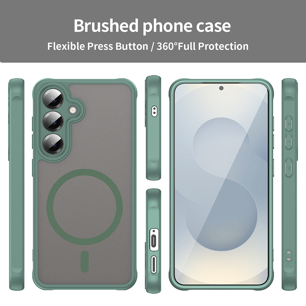 MagSafe maska za Samsung Galaxy S24 S921, Techsuit, HaloFrost II, Zelena