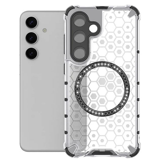 MagSafe futrola za Samsung Galaxy S24 S921, Techsuit, HoneyComb Shield, Bijela