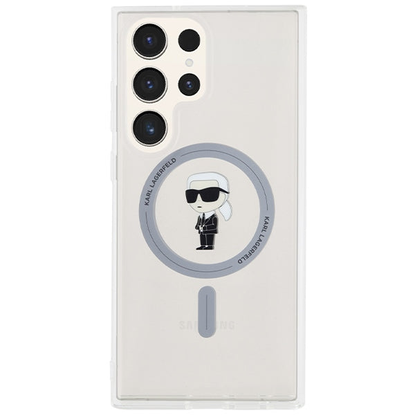 Futrola MagSafe za Samsung Galaxy S24 Ultra S928, Karl Lagerfeld, IML Ikonik Karl, Prozirna