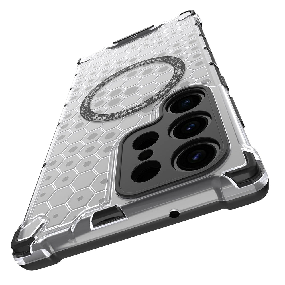 MagSafe futrola za Samsung Galaxy S24 Ultra S928, Techsuit, HoneyComb Shield, Bijela