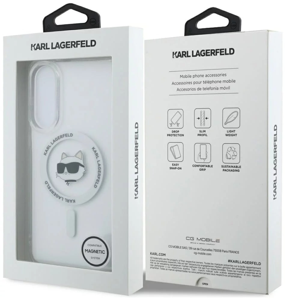 Futrola MagSafe za Samsung Galaxy S25 Edge S937, Karl Lagerfeld, IML Choupette's Head, Bijela