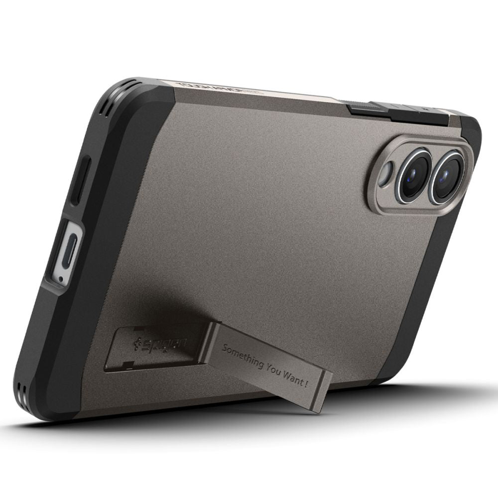 Futrola MagSafe za Samsung Galaxy S25 Edge S937, Spigen, Tough Armor, Siva ACS09423