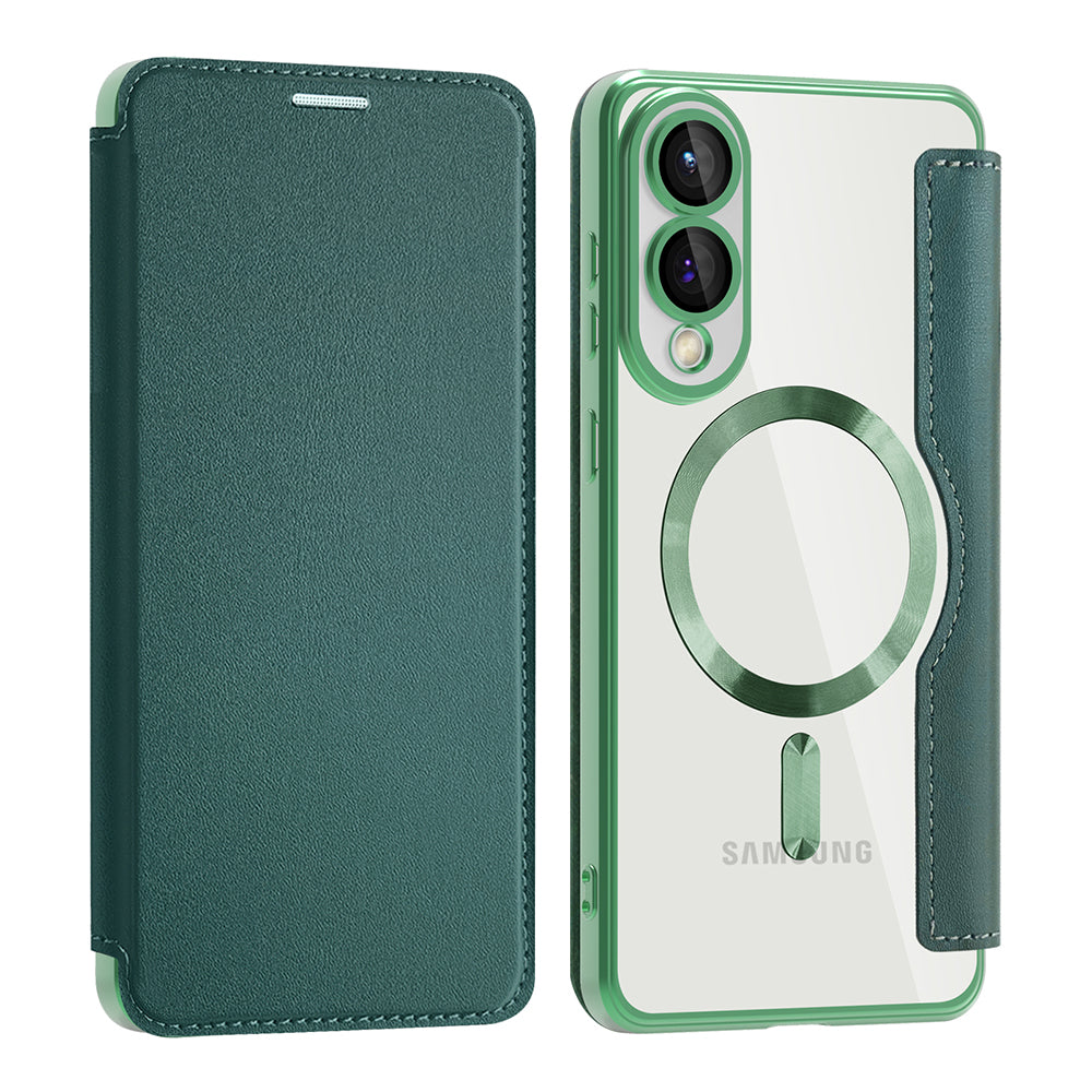 MagSafe futrola za Samsung Galaxy S25 Edge S937, Techsuit, SmartMag Book, Zelena