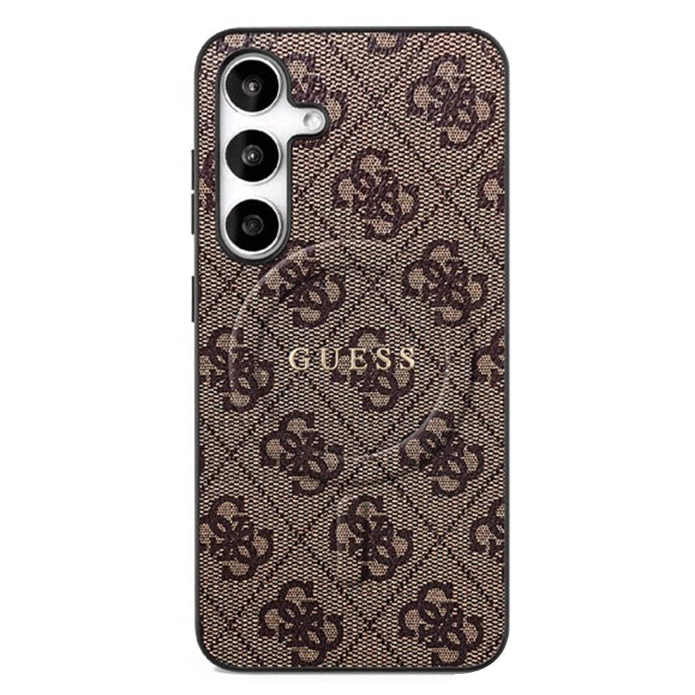 MagSafe futrola za Samsung Galaxy S25 FE, Guess, 4G Ring Classic Logo, smeđa
