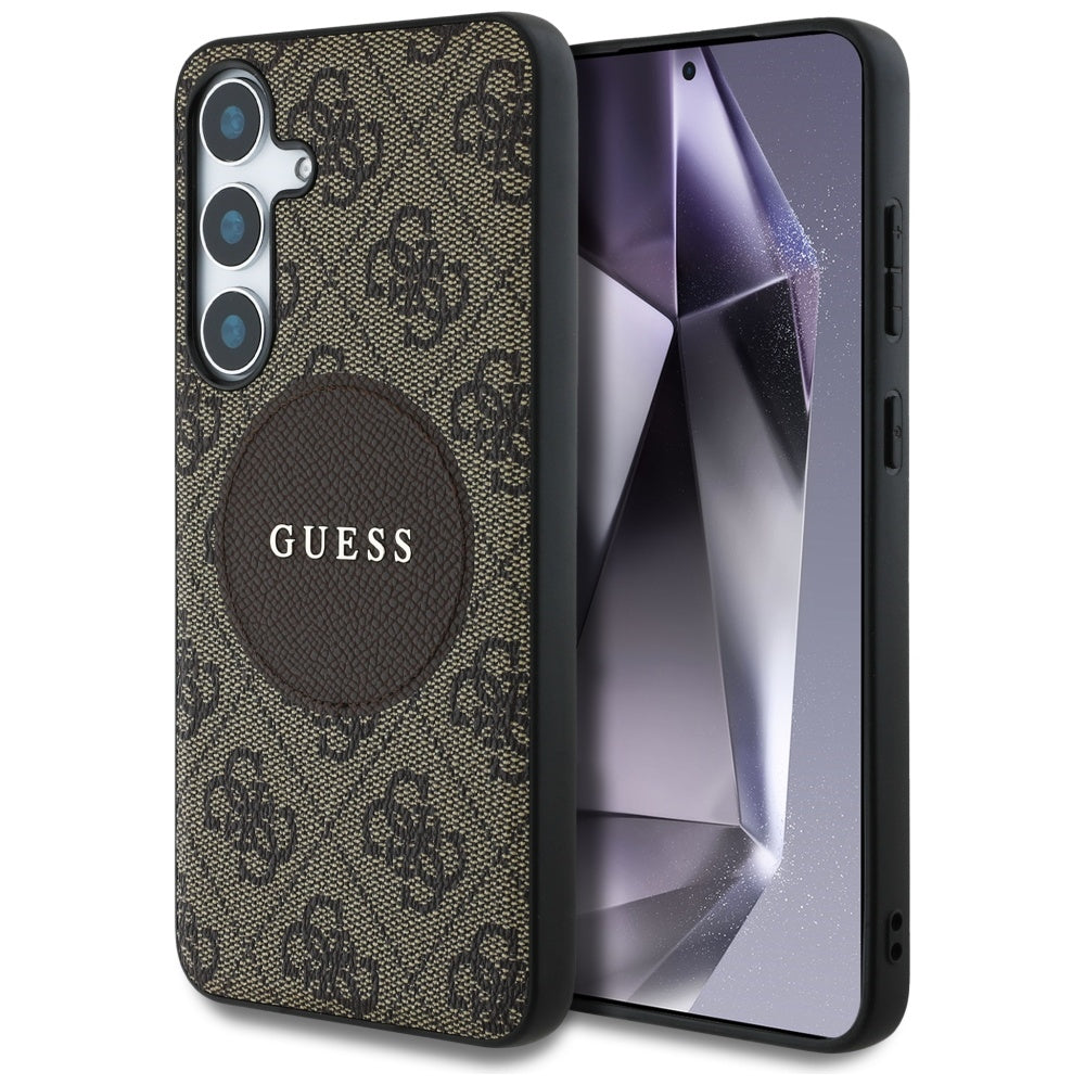 Futrola MagSafe za Samsung Galaxy S25+ S936, Guess, 4G Circle Classic Logo, Smeđa