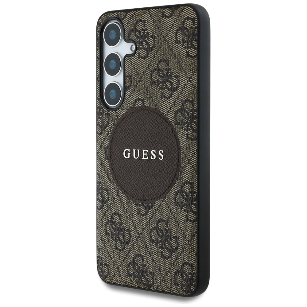 Futrola MagSafe za Samsung Galaxy S25+ S936, Guess, 4G Circle Classic Logo, Smeđa