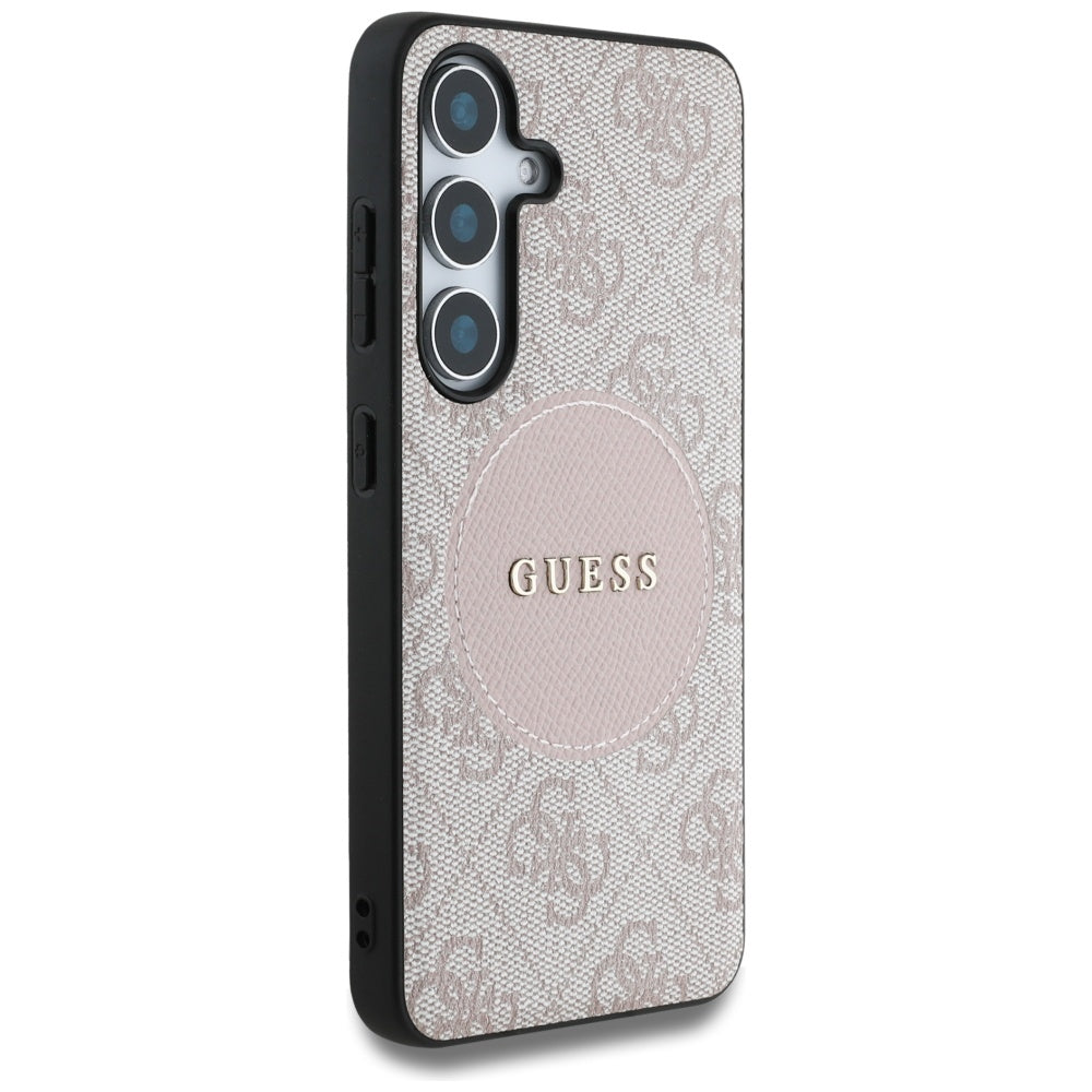 Futrola MagSafe za Samsung Galaxy S25+ S936, Guess, 4G Circle Classic Logo, Roza