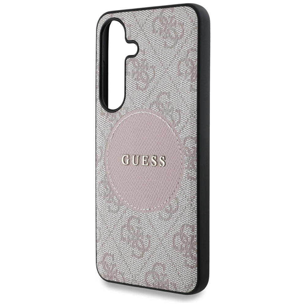 Futrola MagSafe za Samsung Galaxy S25+ S936, Guess, 4G Circle Classic Logo, Roza