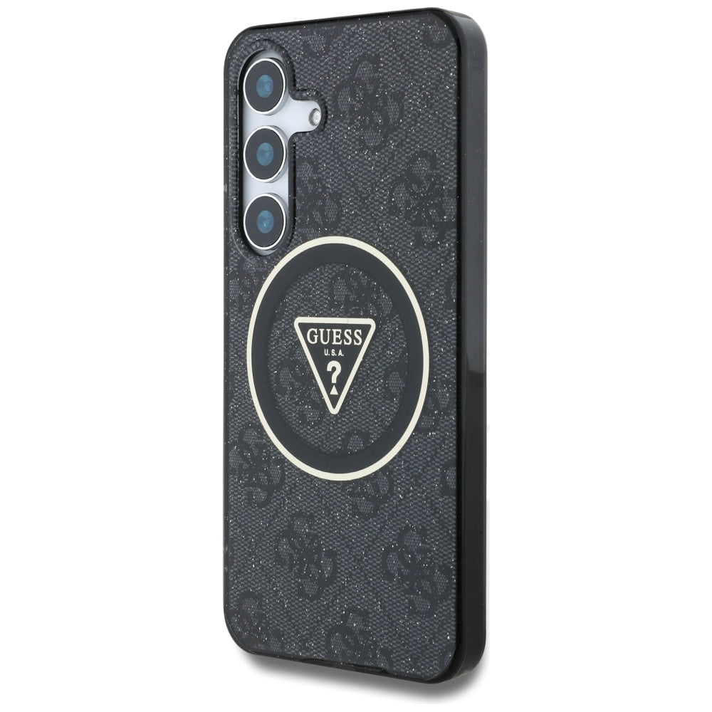 MagSafe futrola za Samsung Galaxy S25+ S936, Guess, IML Glitter 4G Circle Triangle, Crna