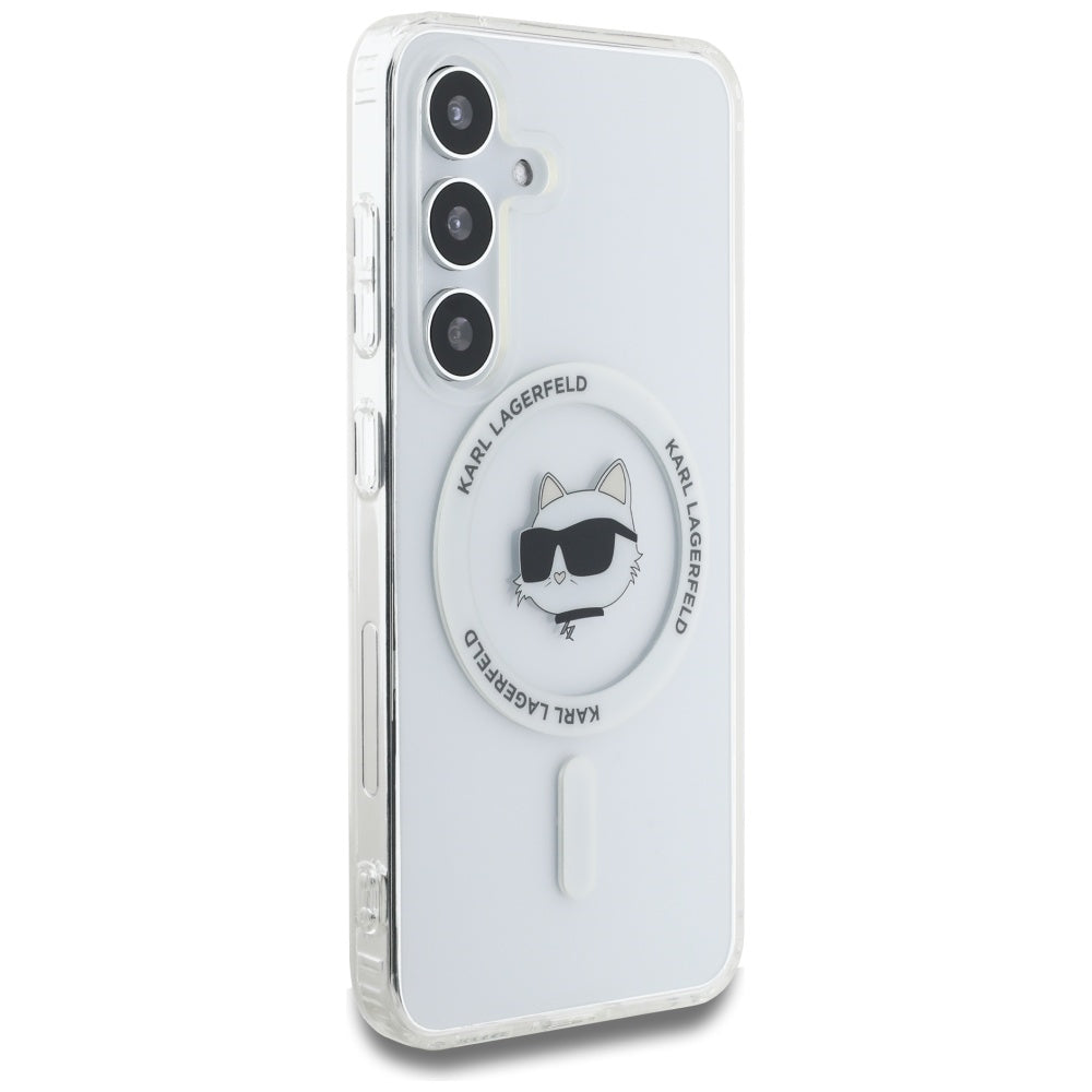 Futrola MagSafe za Samsung Galaxy S25+ S936, Karl Lagerfeld, IML Choupette's Head, Bijela