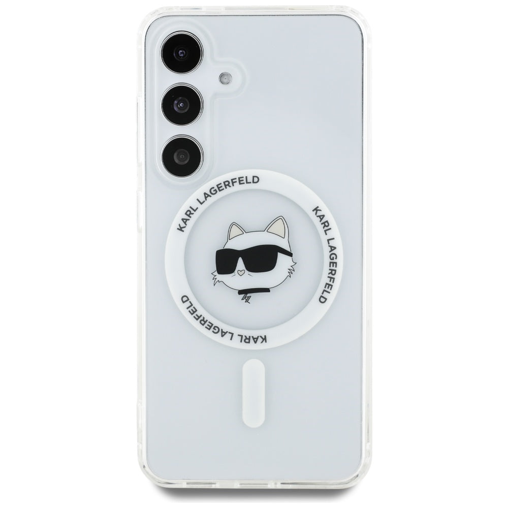 Futrola MagSafe za Samsung Galaxy S25+ S936, Karl Lagerfeld, IML Choupette's Head, Bijela