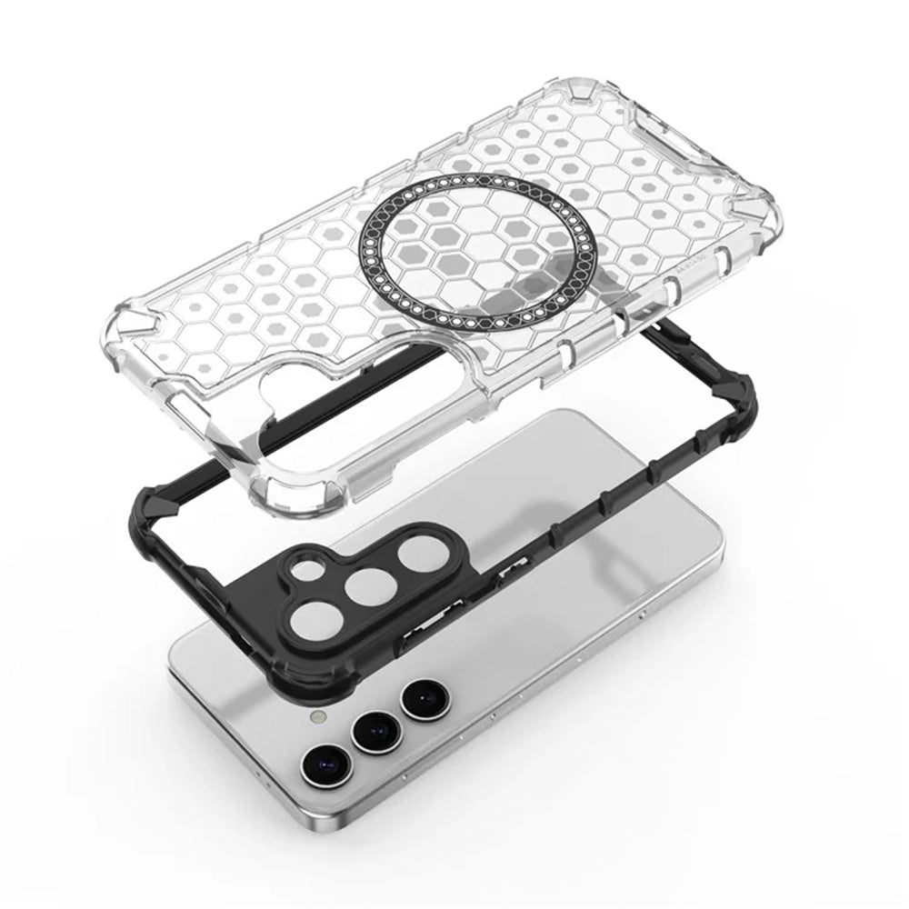 MagSafe futrola za Samsung Galaxy S25+ S936, Techsuit, HoneyComb Shield, Crna