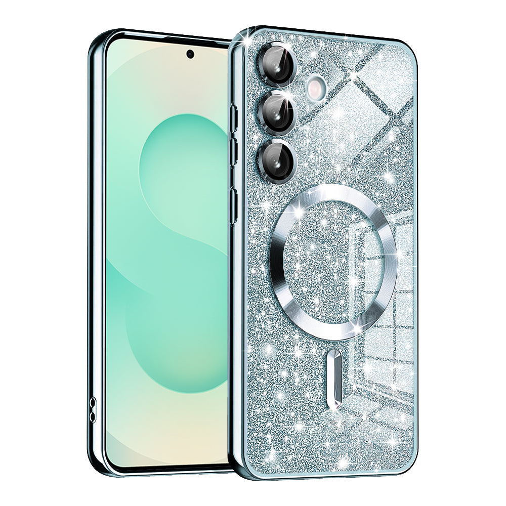 MagSafe futrola za Samsung Galaxy S25+ S936, Techsuit, Luxury Glitter, Plava