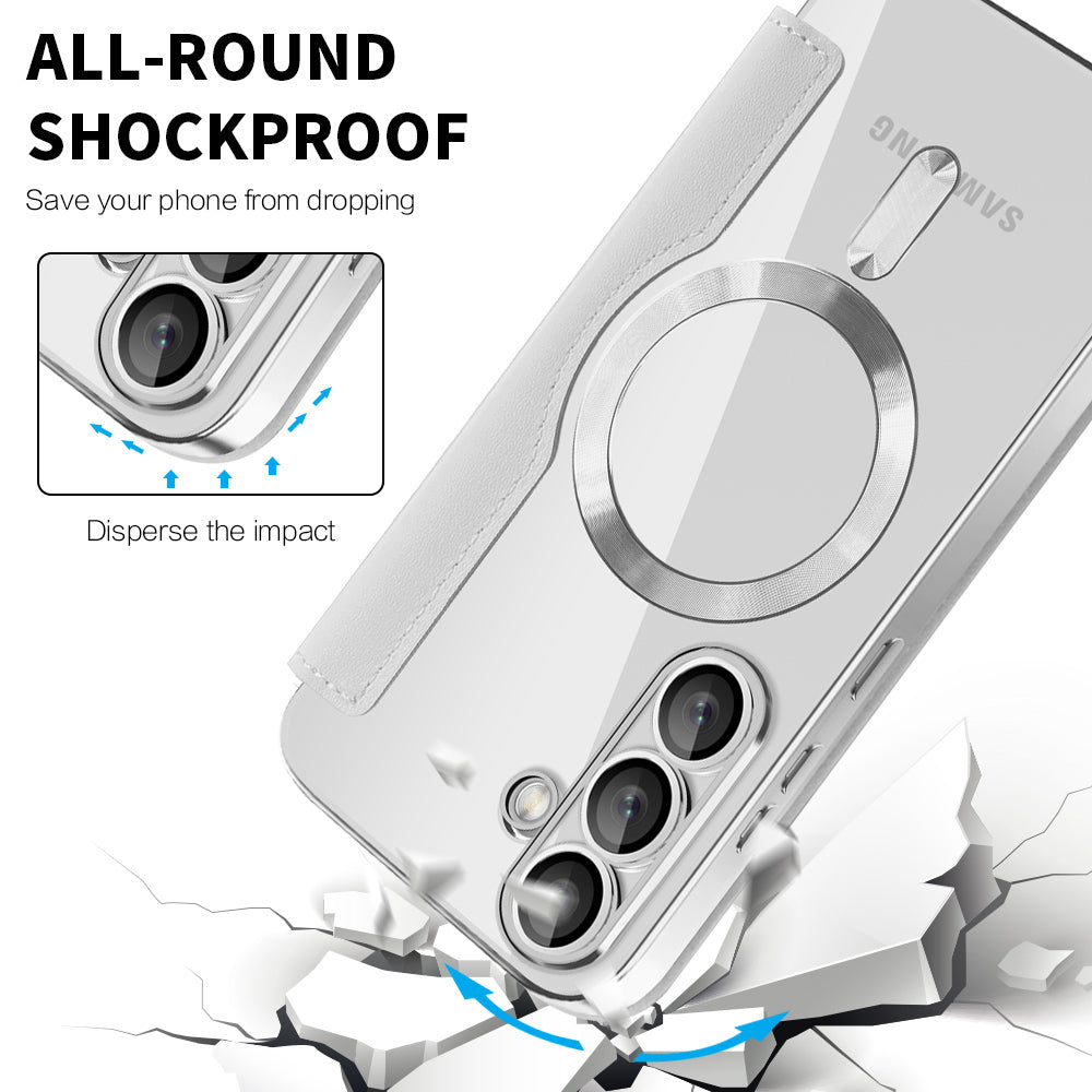 MagSafe futrola za Samsung Galaxy S25+ S936, Techsuit, SmartMag Book, Siva
