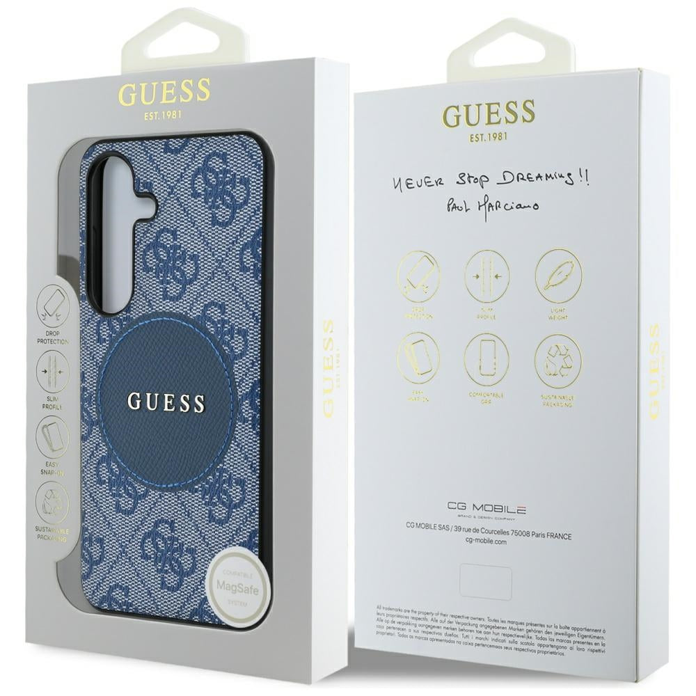 MagSafe futrola za Samsung Galaxy S25 S931, Guess, 4G Circle Classic Logo, Plava
