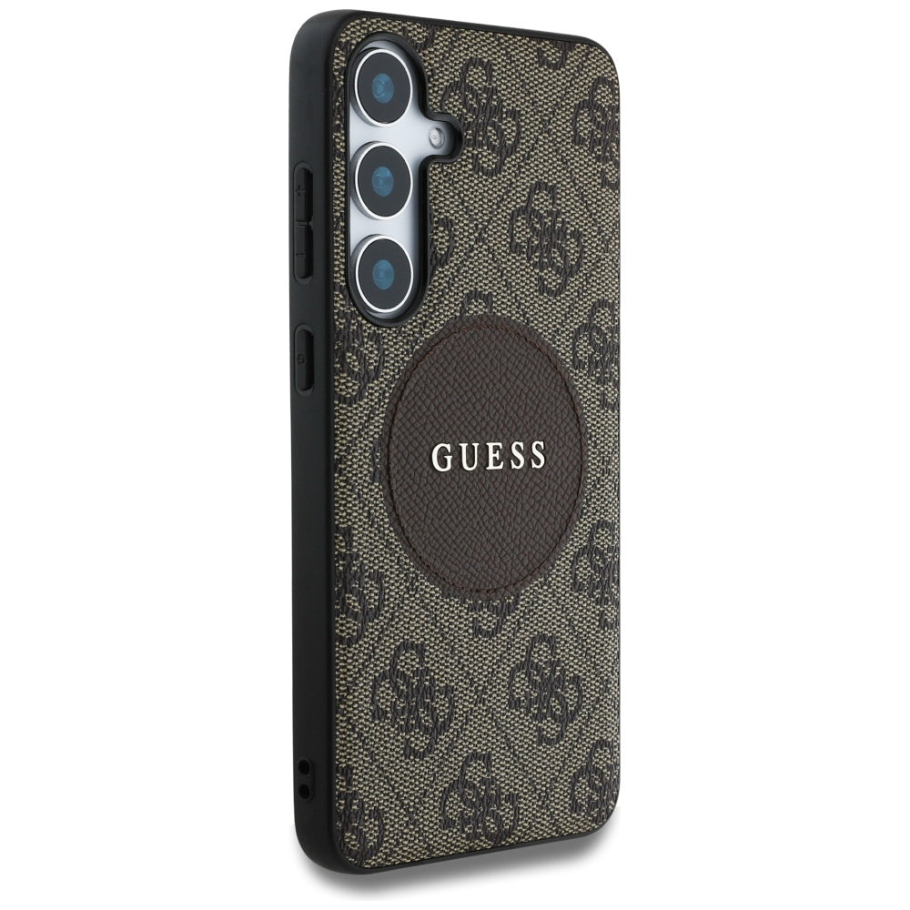 MagSafe futrola za Samsung Galaxy S25 S931, Guess, 4G Circle Classic Logo, smeđa