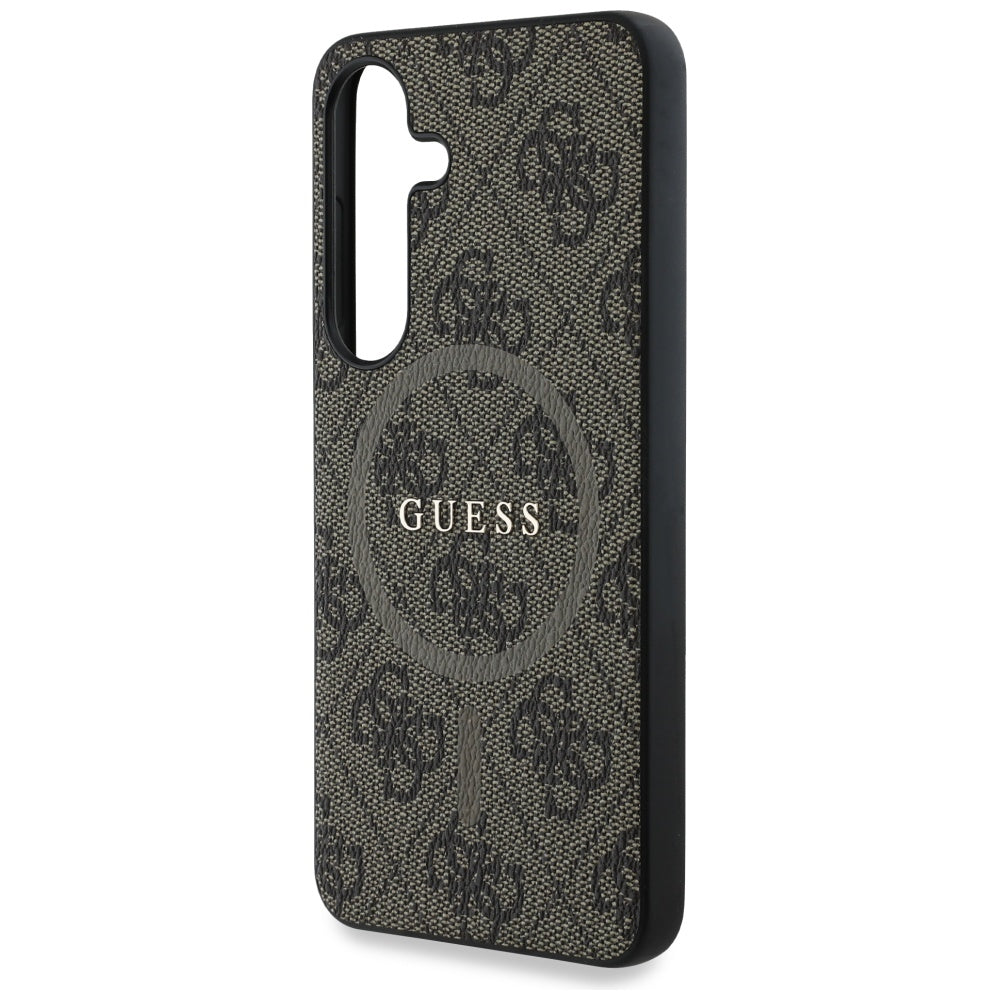MagSafe futrola za Samsung Galaxy S25 S931, Guess, 4G Ring Classic Logo, smeđa