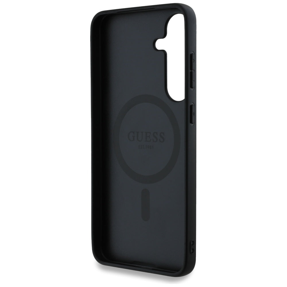 MagSafe futrola za Samsung Galaxy S25 S931, Guess, 4G Ring Classic Logo, Crna