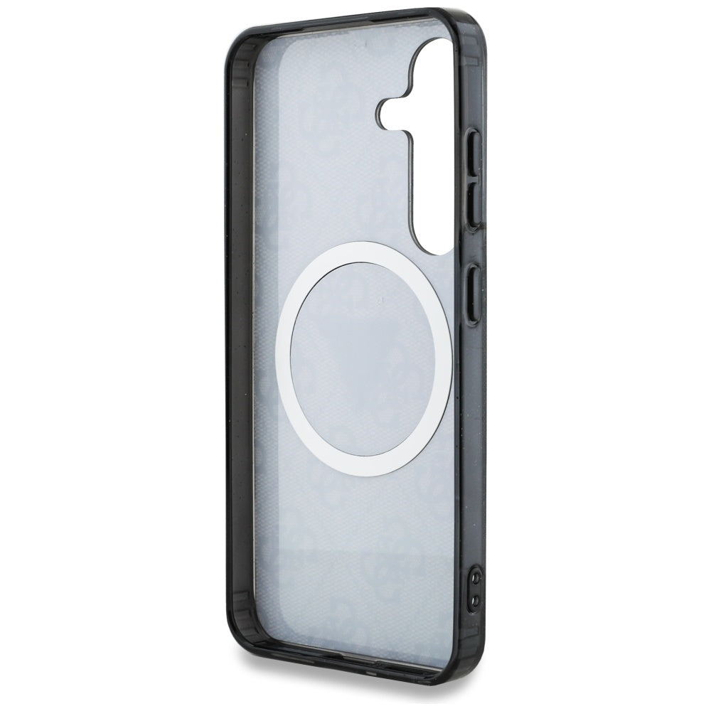 MagSafe futrola za Samsung Galaxy S25 S931, Guess, IML Glitter 4G Circle Triangle, Crna