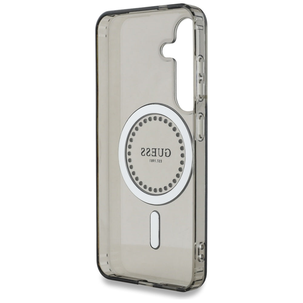 MagSafe futrola za Samsung Galaxy S25 S931, Guess, IML Rhinestone, Crna