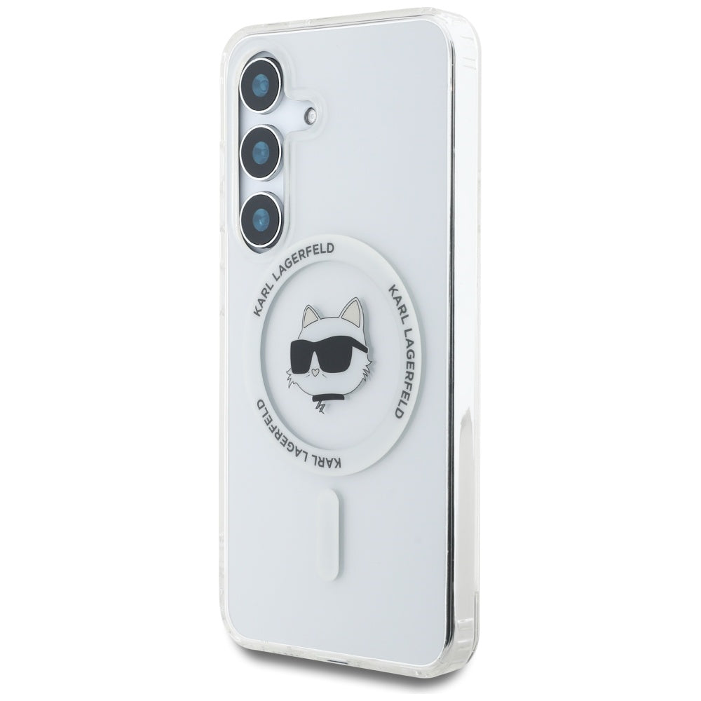 Futrola MagSafe za Samsung Galaxy S25 S931, Karl Lagerfeld, IML Choupette's Head, Bijela