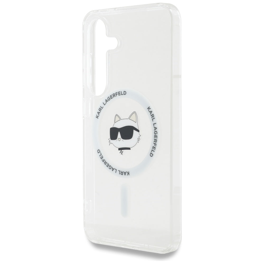 Futrola MagSafe za Samsung Galaxy S25 S931, Karl Lagerfeld, IML Choupette's Head, Bijela