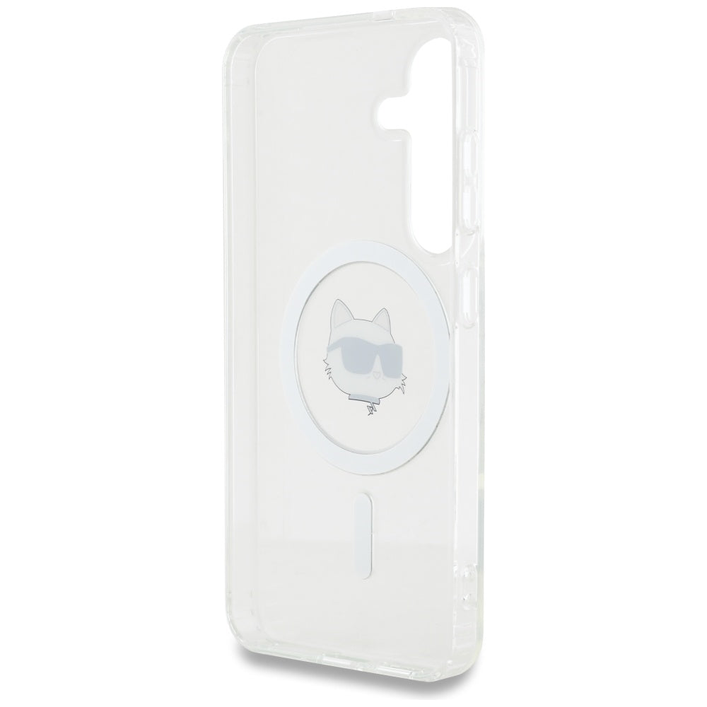 Futrola MagSafe za Samsung Galaxy S25 S931, Karl Lagerfeld, IML Choupette's Head, Bijela