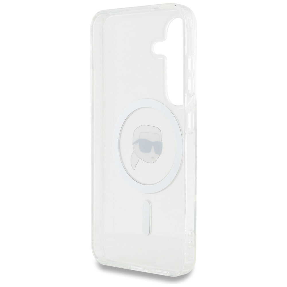 Futrola MagSafe za Samsung Galaxy S25 S931, Karl Lagerfeld, IML Karl's Head, Bijela