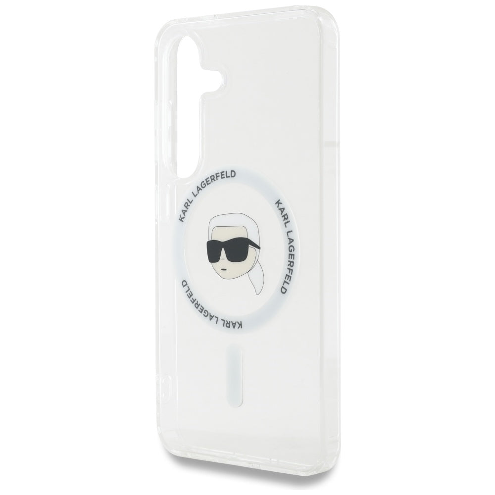 Futrola MagSafe za Samsung Galaxy S25 S931, Karl Lagerfeld, IML Karl's Head, Bijela