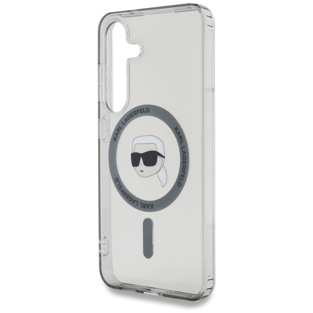 Futrola MagSafe za Samsung Galaxy S25 S931, Karl Lagerfeld, IML Karl's Head, Crna
