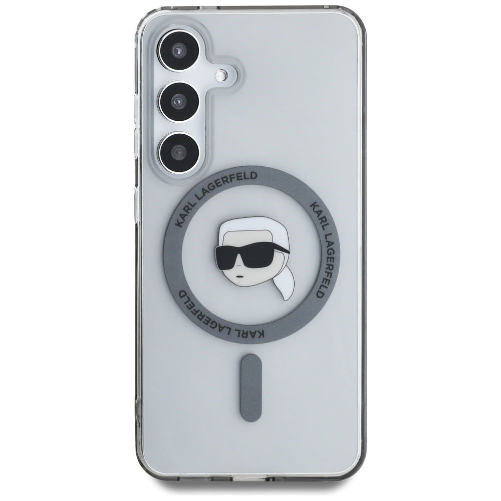 Futrola MagSafe za Samsung Galaxy S25 S931, Karl Lagerfeld, IML Karl's Head, Crna