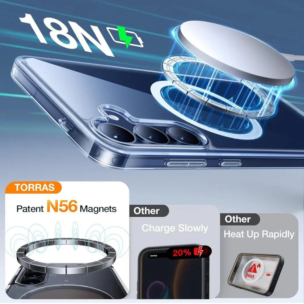 Futrola MagSafe za Samsung Galaxy S25 S931, Torras, Guardian, Prozirna