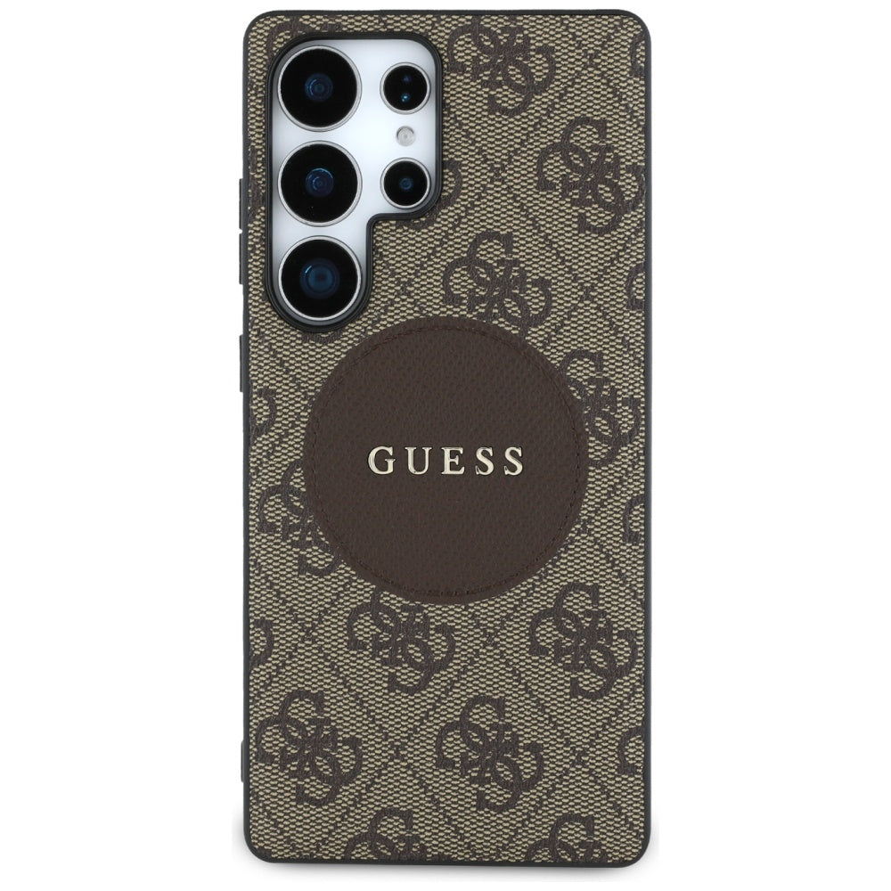 MagSafe futrola za Samsung Galaxy S25 Ultra S938, Guess, 4G Circle Classic Logo, smeđa