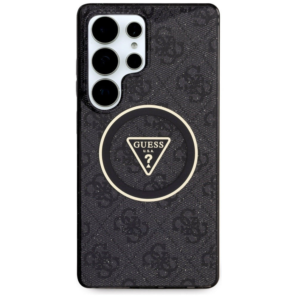 MagSafe futrola za Samsung Galaxy S25 Ultra S938, Guess, IML Glitter 4G Circle Triangle, Crna
