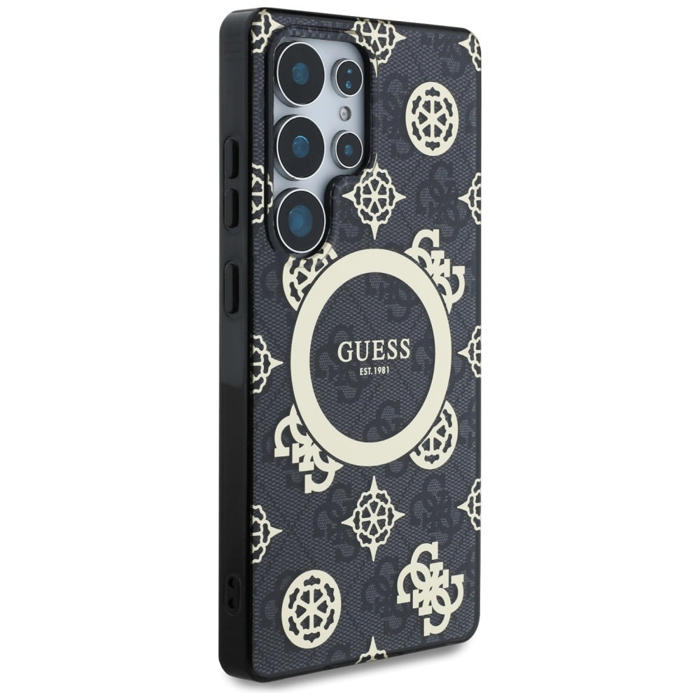 Futrola MagSafe za Samsung Galaxy S25 Ultra S938, Guess, IML Peony On 4G Background, Crna