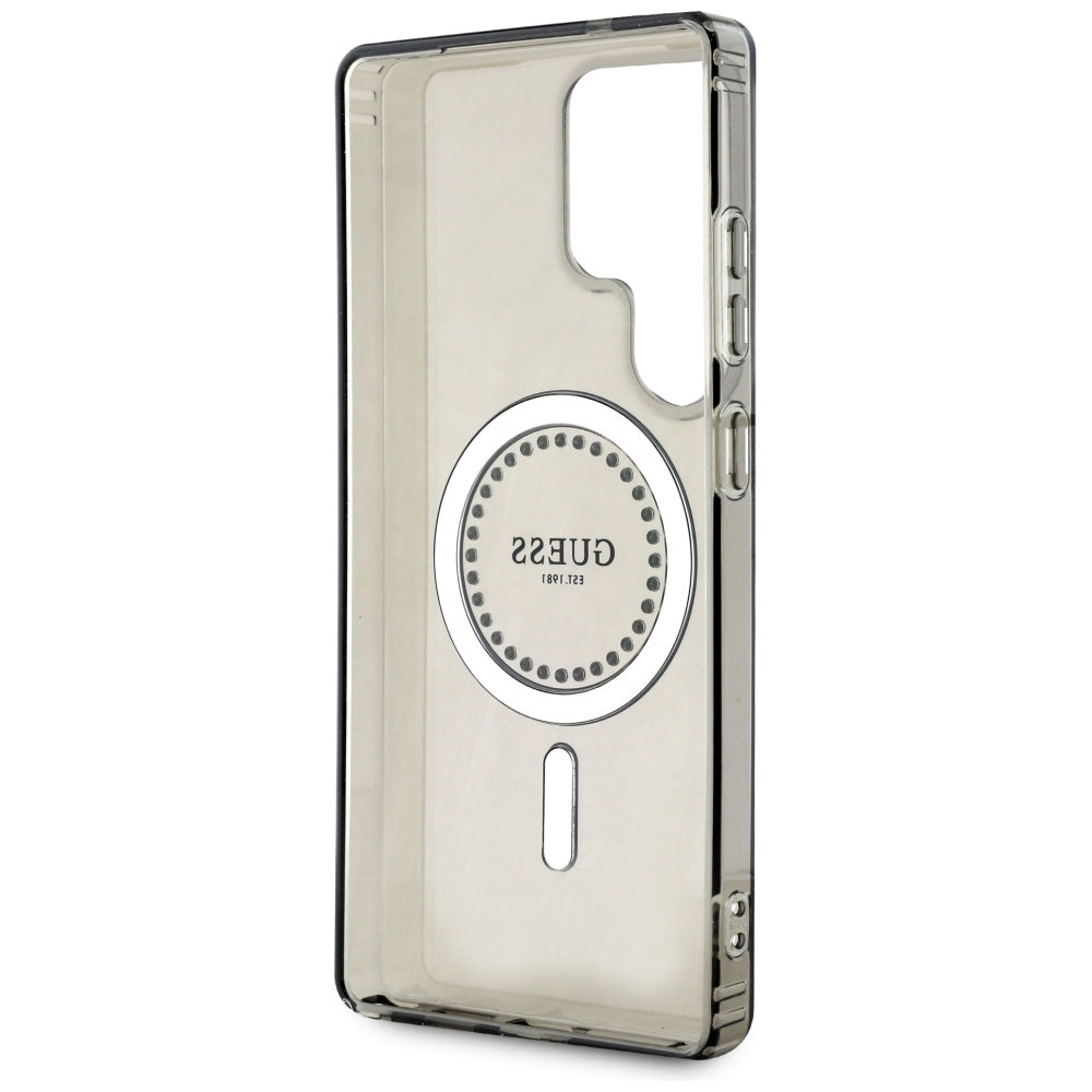 MagSafe futrola za Samsung Galaxy S25 Ultra S938, Guess, IML Rhinestone, Crna