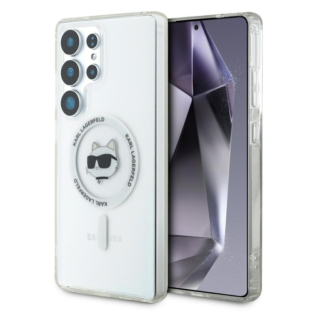Futrola MagSafe za Samsung Galaxy S25 Ultra S938, Karl Lagerfeld, IML Choupette's Head, Bijela