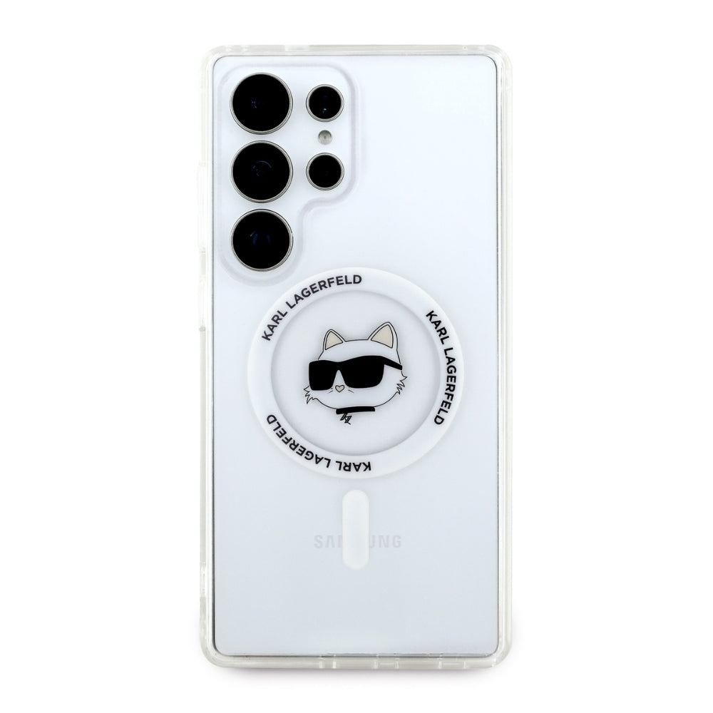 Futrola MagSafe za Samsung Galaxy S25 Ultra S938, Karl Lagerfeld, IML Choupette's Head, Bijela