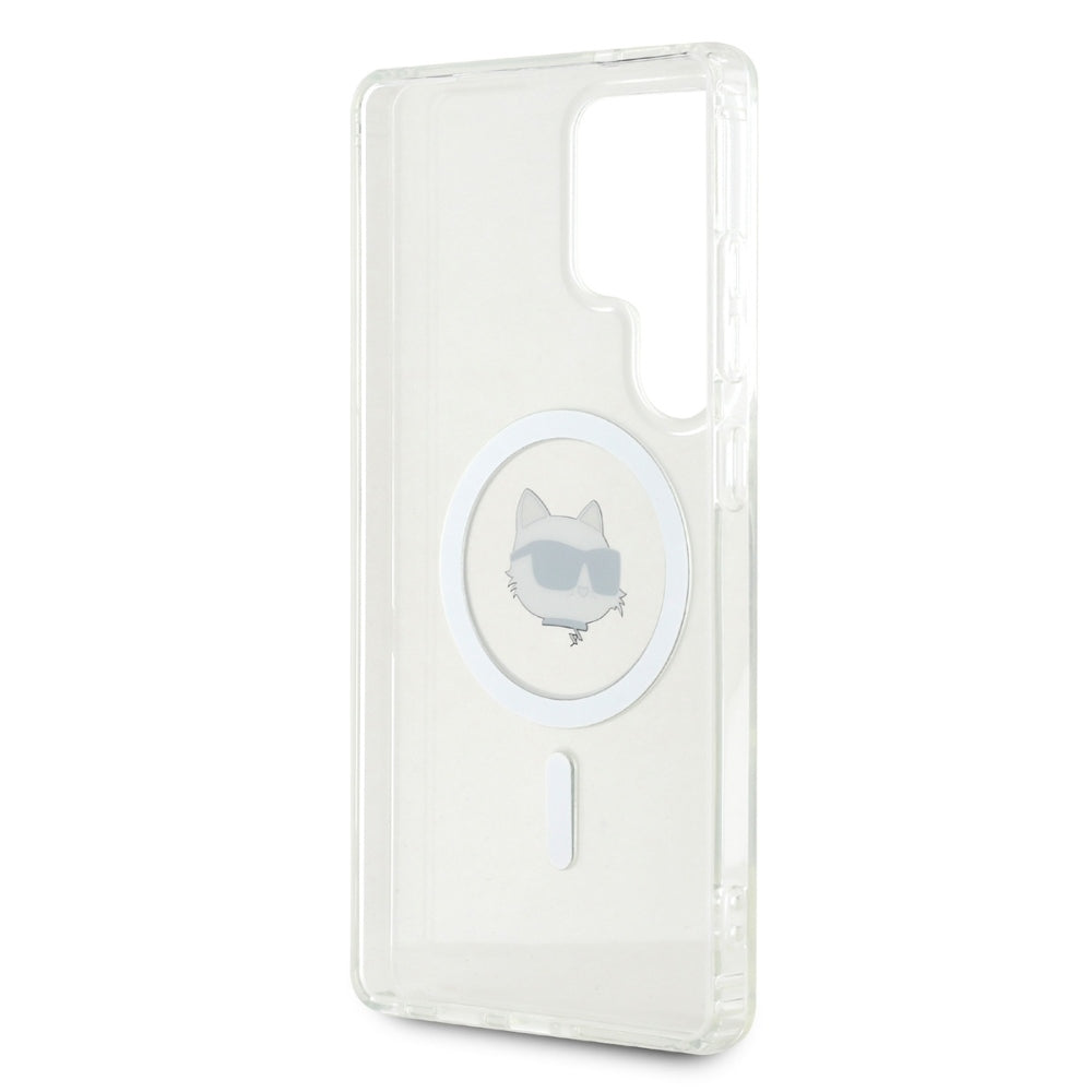 Futrola MagSafe za Samsung Galaxy S25 Ultra S938, Karl Lagerfeld, IML Choupette's Head, Bijela
