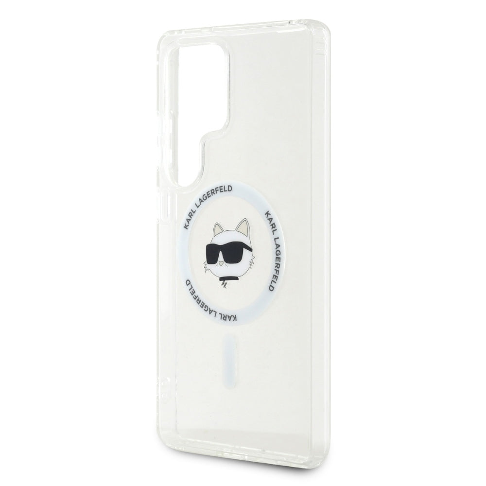 Futrola MagSafe za Samsung Galaxy S25 Ultra S938, Karl Lagerfeld, IML Choupette's Head, Bijela