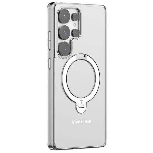 Futrola MagSafe za Samsung Galaxy S25 Ultra S938, Torras, Ostand Spin, Prozirna