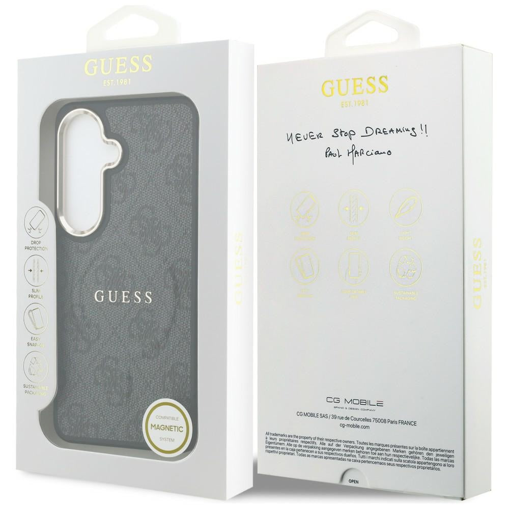 MagSafe maska za Samsung Galaxy S26 Plus S947, Guess, 4G Embossed Ring, Crna