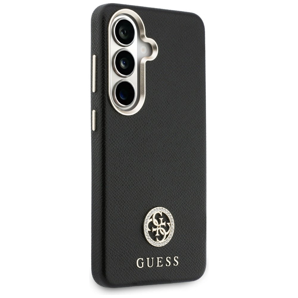 Futrola MagSafe za Samsung Galaxy S26 Plus S947, Guess, Rhinestone Round Logo, Crna