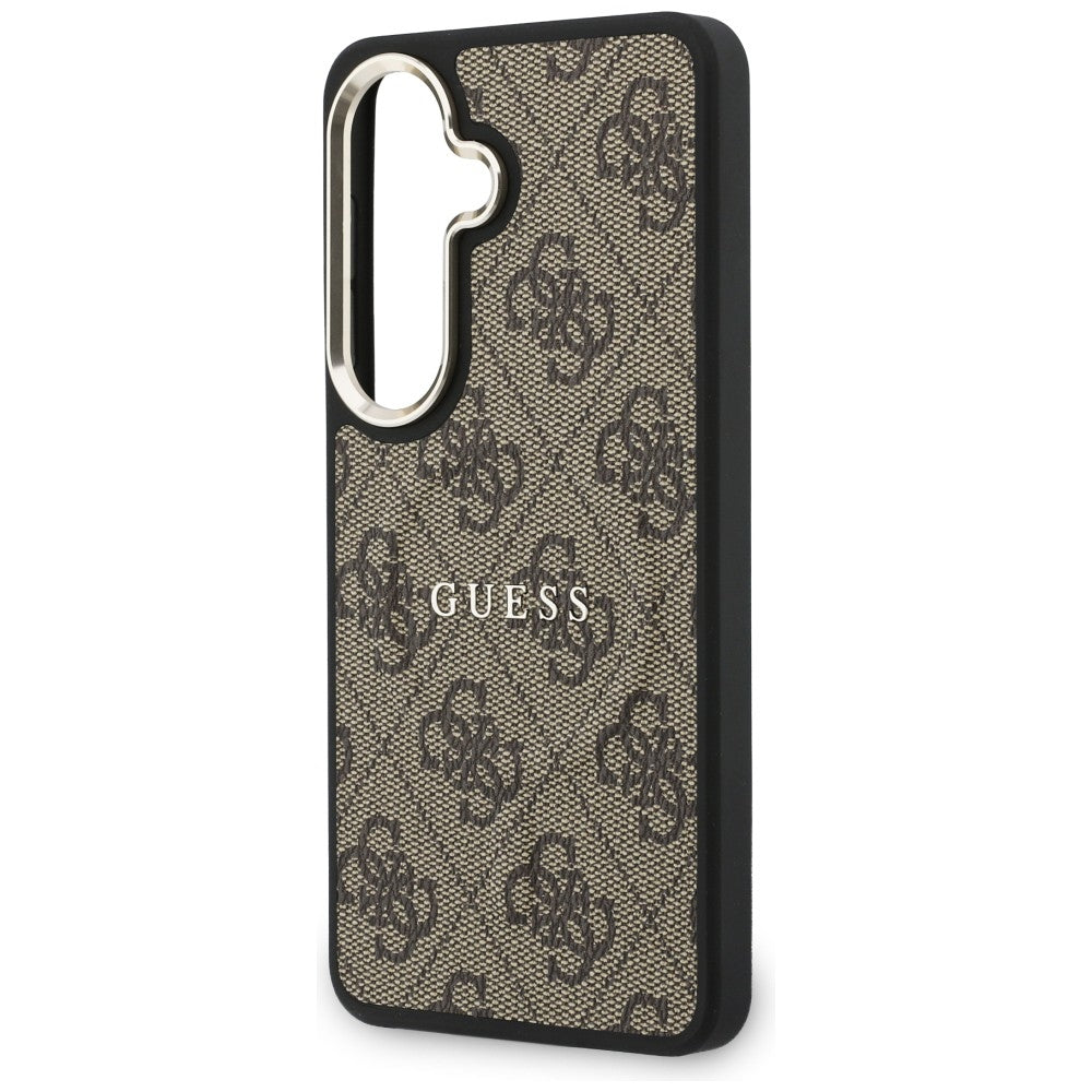 MagSafe futrola za Samsung Galaxy S26 S942, Guess, 4G Embossed Ring, smeđa