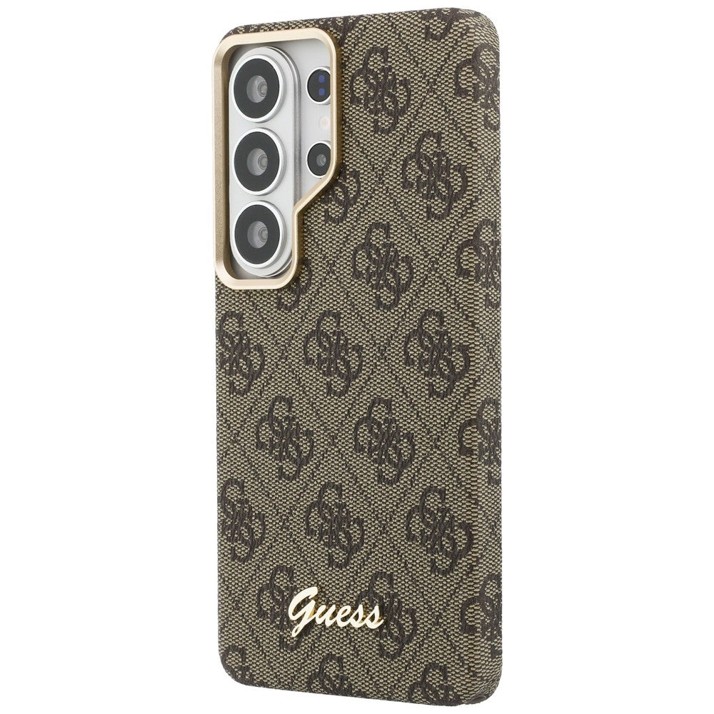 Futrola MagSafe za Samsung Galaxy S26 S942, Guess, 4G Script Logo, Smeđa