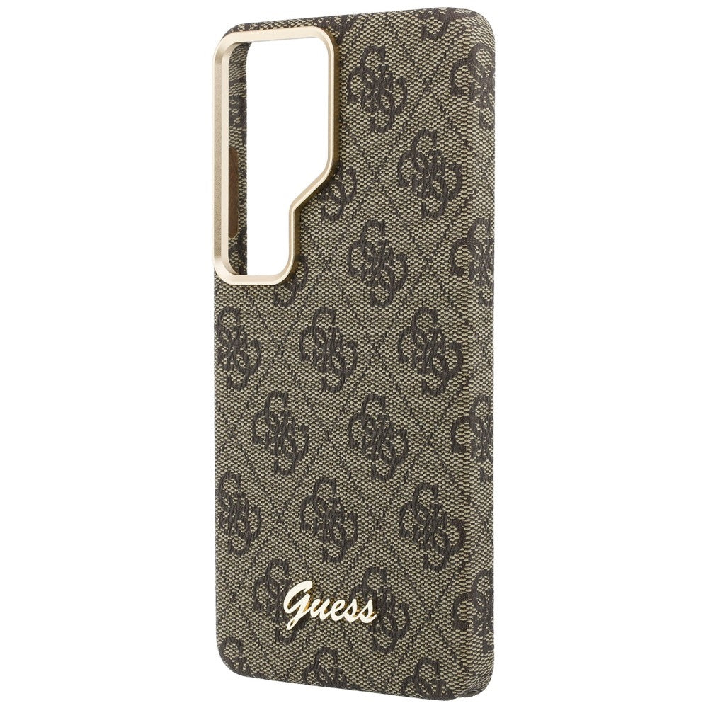 Futrola MagSafe za Samsung Galaxy S26 S942, Guess, 4G Script Logo, Smeđa